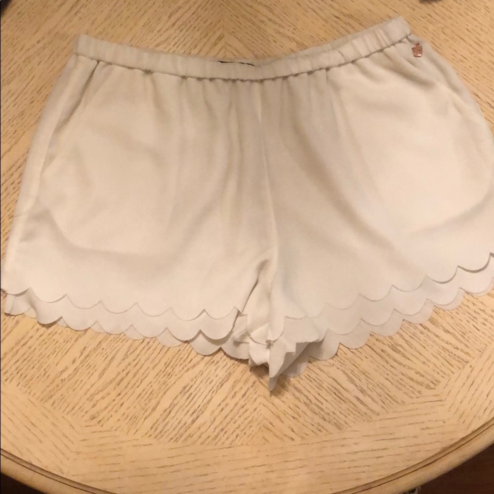 White scallop shorts